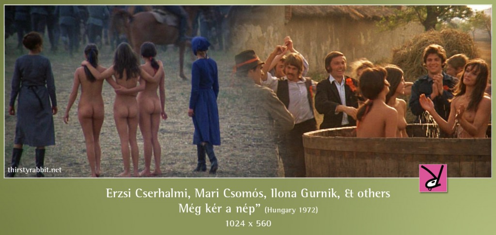 Ilona Gurnik, Erzsi Cserhalmi, Éva Spányik, and others in Miklós Jancsó's Red Psalm