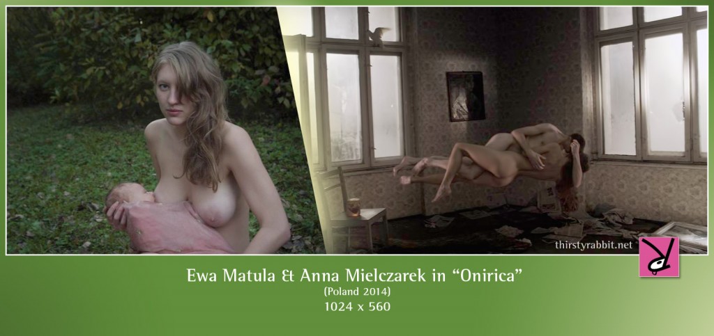 Ewa Matula and Anna Mielczarek nude in "Onirica" aka "Field of Dogs" [2014, Poland]