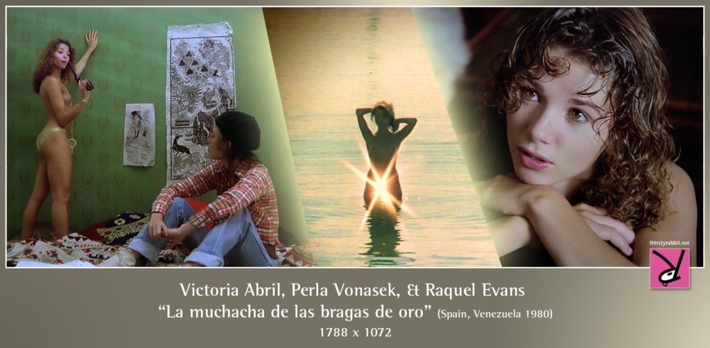 Victoria Abril and Perla Vonasek in "La muchacha de las bragas de oro" aka "Girl with the Golden Panties" (1980 Spain).